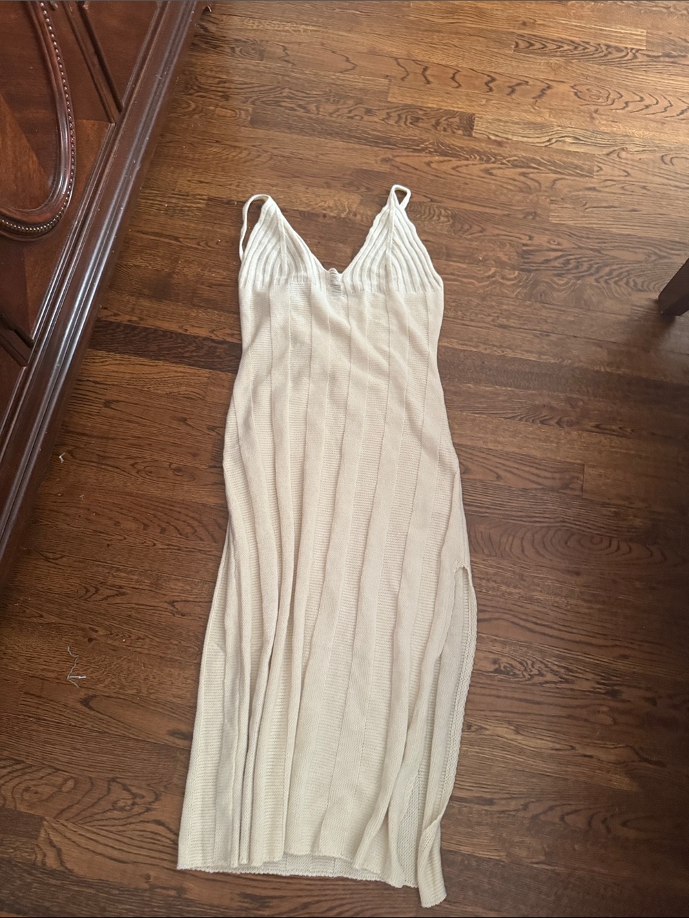 Sleeveless Knit Maxi Dress in Cream
